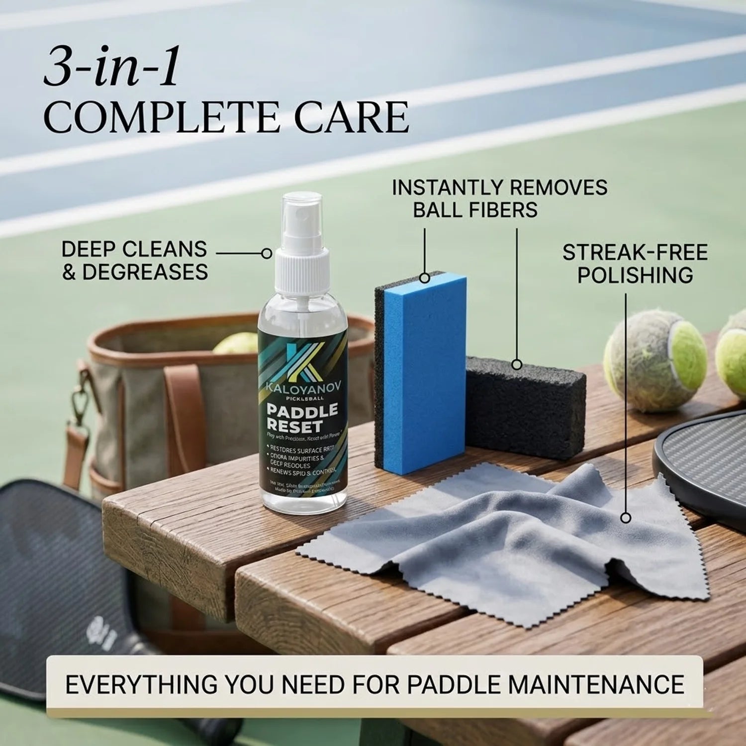 PaddleCarry Paddle Care Kit — 3-in-1 Cleaning System