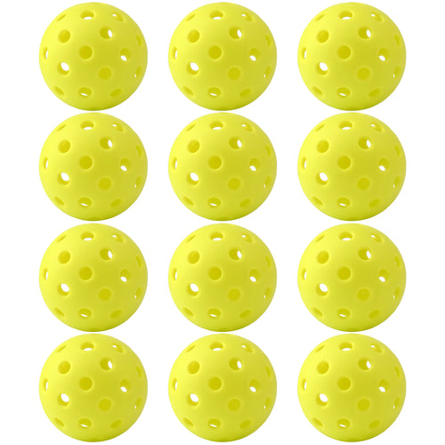 12 PCS Pickleball Balls Durable & Aerodynamic 40/26 Holes Design Perfect for Competition & Training